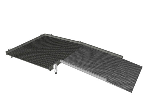 Fiksni sistem klančine s ploščadjo brez ograje iz aluminija