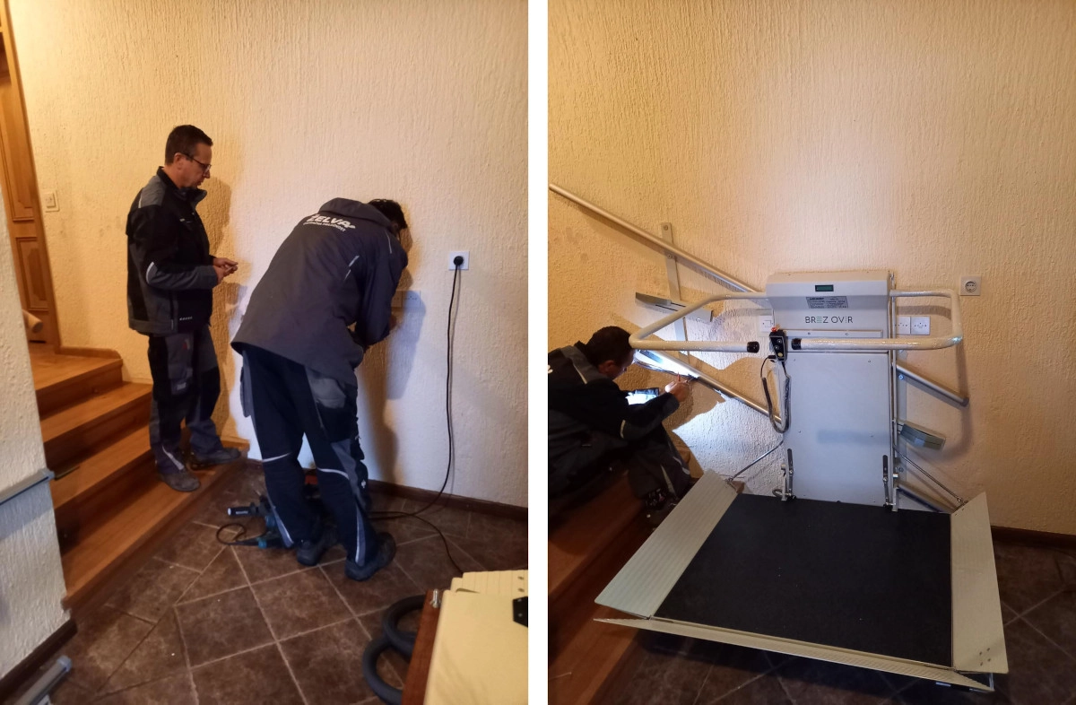 Montaža stopniščnega dvigala